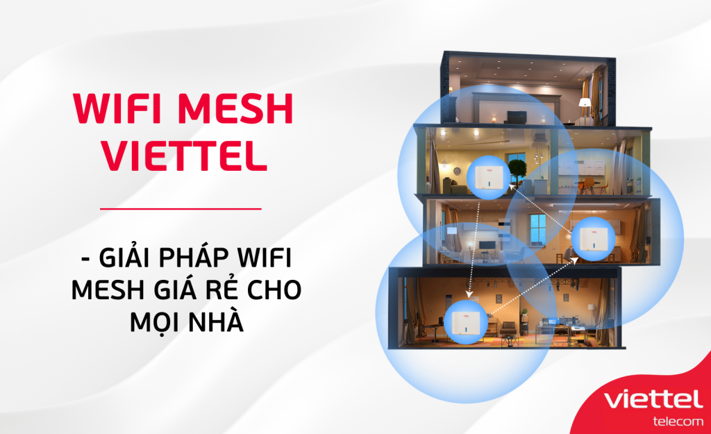 Đăng ký wifi Viettel An Giang chỉ 180.000 VNĐ/tháng, nhiều ưu đãi 2 Hệ thống mesh wifi Viettel toàn ngôi nhà