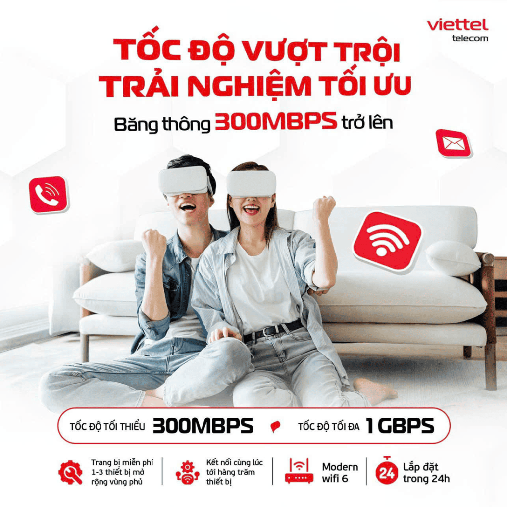 Tốc độ vượt trội với internet Viettel