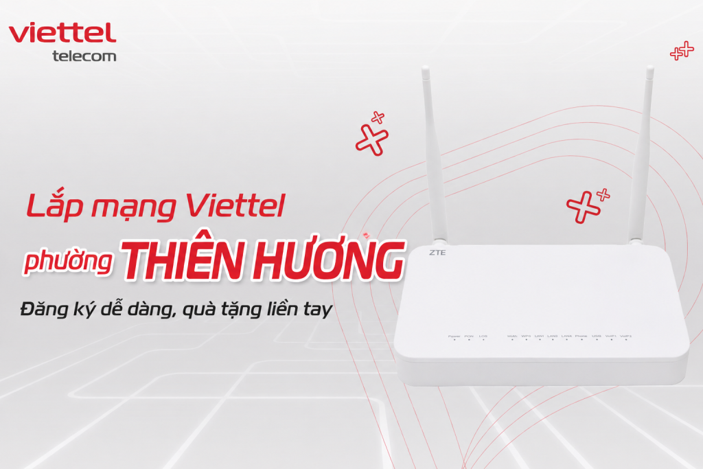 Đăng ký internet Viettel phường Thiên Hương giá rẻ bất ngờ, thủ tục đơn giản 1 Lắp internet Viettel phường Thiên Hương, Hải Phòng